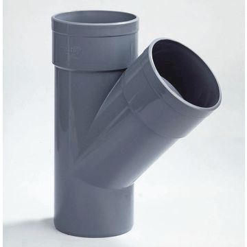 PVC HD t-stuk 45gr 50 mm